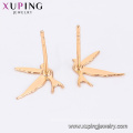 95520 xuping personalized jewelry Eco-friendly copper materials current animal bird stud earring with 18k plated